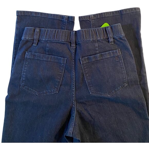 Susan Graver Women's Dark Blue Denim Bootcut Jeans Size 2 Tall - Picture 3 of 10